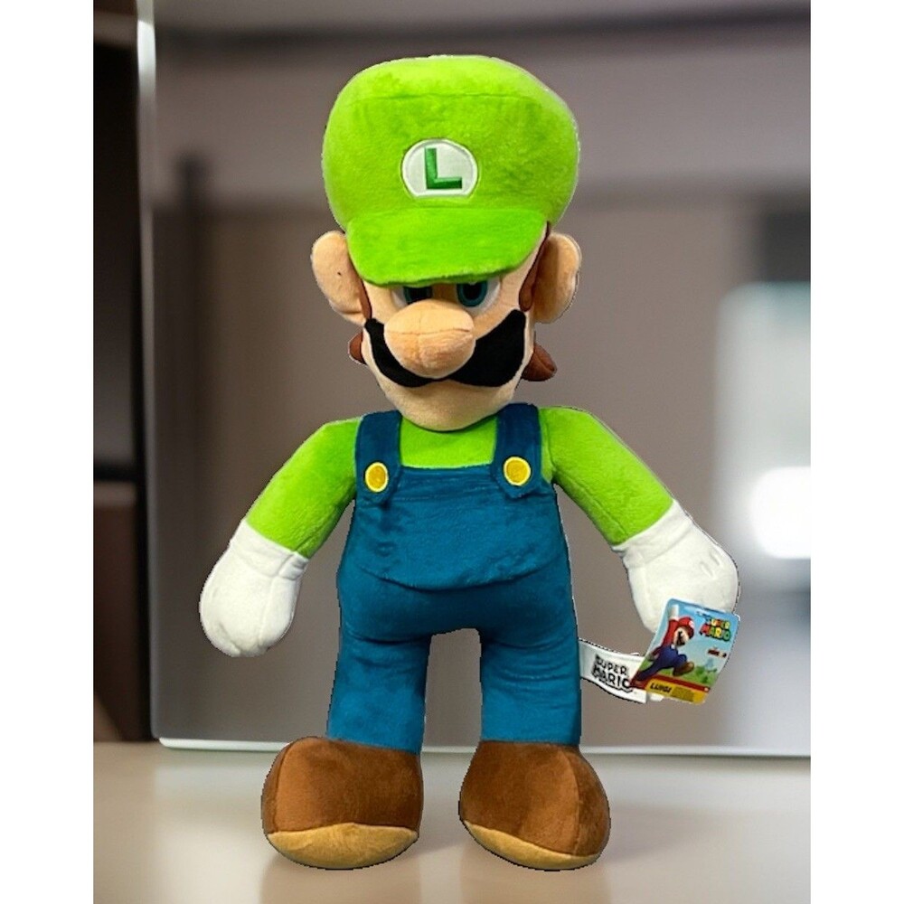 Super Mario Bros Large Jumbo Plush Luigi 22" Stuffed 2021 Nintendo